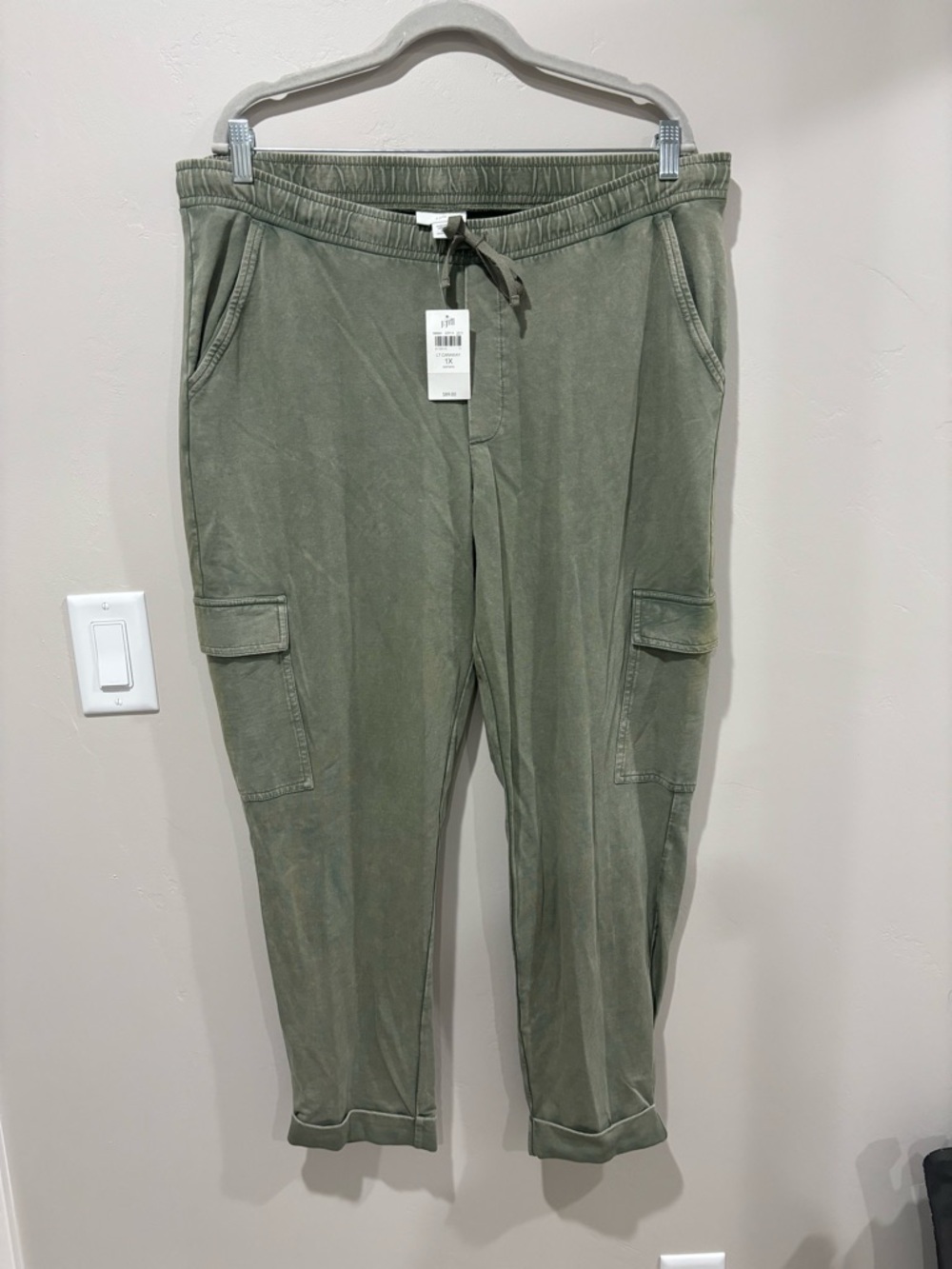 J. Jill Olive Green Cargo Jogger Pants